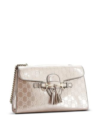 Gucci Emily Chain Flap Bag Guccissima Patent Medium shoulder bag - Verde