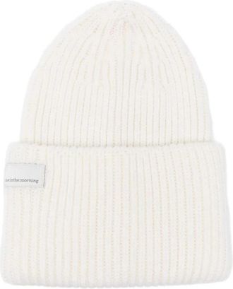 Nine In The Morning Geribbelde Gebreide Beanie - unisex - Hoeden - Wit - ONE Size - Accessoires