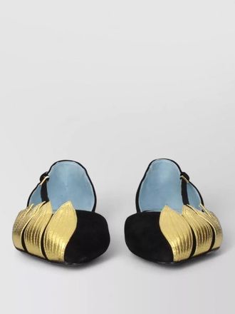 Valentino Garavani suede leather flat sandals
