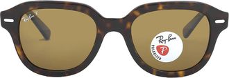 Ray-Ban Ray Ban Erik Polarized Brown Square Unisex Sunglasses RB4398 902/57 51