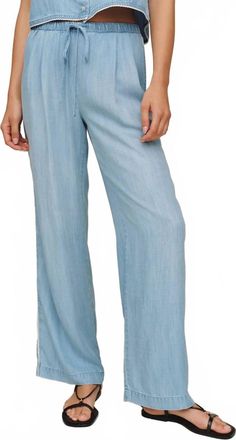 Bella Dahl Scallop Side Seam Pants In Ombre Mist