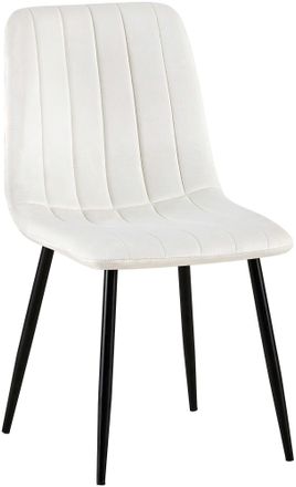 Clp Silla De Comedor Dijon Terciopelo Blanco Crema