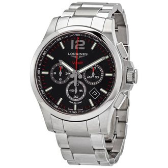 Longines Conquest V.H.P. Perpetual Chronograph Quartz Black Dial Mens Watch L37274566