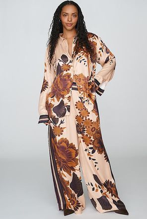 Conditions Apply Imara Satin Wide-Leg Pants