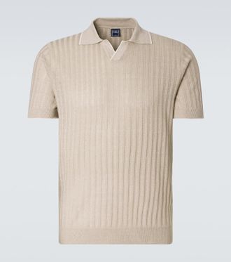Fedeli Soul linen and cotton polo shirt