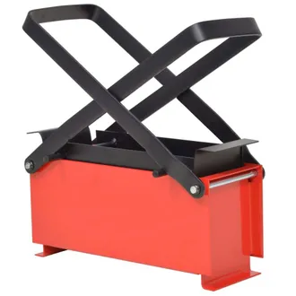 vidaXL Paper Log Briquette Maker Steel 13.4x5.5x5.5 Black and Red, 142921