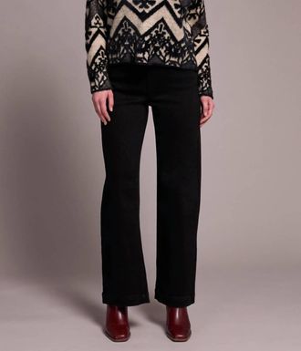 Tribal Long Sleeve Crew Neck Sweater In Black