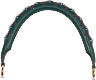 Etro Leren handgreep met draad - Groen