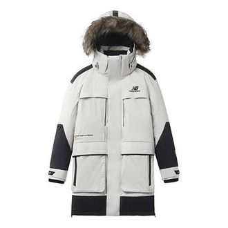 New Balance Winter Down Cotton Jacket Asia Sizing White Black NPA44023-BEI