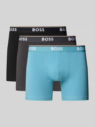 HUGO BOSS Regular Fit Trunks aus Baumwoll-Mix im 3er-Pack in Hellblau, Gr&ouml;&szlig;e S