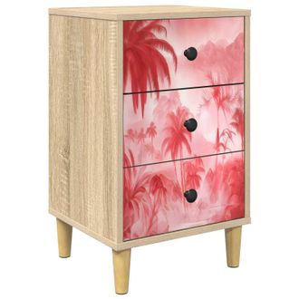 vidaXL Mesa De Noche Aachen Roble Sonoma 36 X 33 X 60 Cm Vidaxl