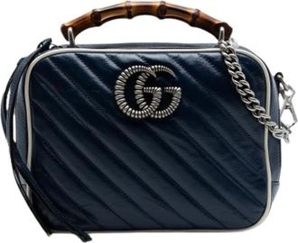 Gucci Pre-owned Vintage Quilted Satchel - - Pre-owned - Donna - Blu - ONE SIZE