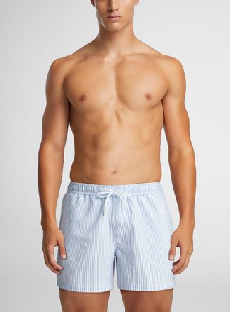 Simons Mens Striped seersucker swim short