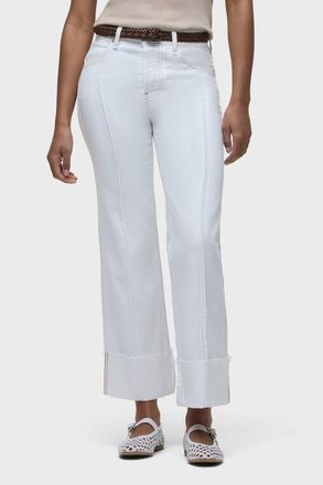Hudson Rosie Pintucked Cuffed Wide Leg in White at Nordstrom, Size 34