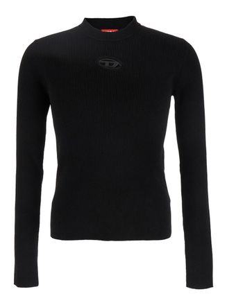 Diesel Zacary Black T-Shirt With Round Neck And Oval D Cut-Out On The Front In Tech Fabric Man