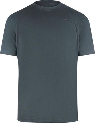 Diesel Heren Klein Logo Katoenen T-Shirt (Grijs)