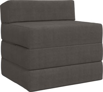 vidaXL Sof&aacute; Cama Plegable Gris Oscuro 200 X 70 X 15 Cm Tela De Pana Vidaxl
