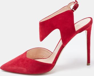 Nicholas Kirkwood Dark Pink Suede Leda Pumps