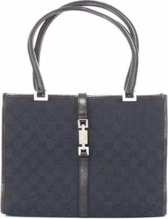 Gucci Pre-owned Handbags, female, Black, Size: ONE SIZE Pre-owned Canvas gucci-bags