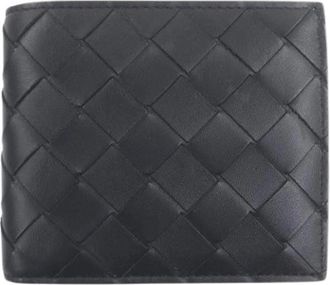 Bottega Veneta Pre-owned Vintage Bi-fold Portemonnee - Heren - Vintage Accessoires - Zwart - ONE Size - Leer - Vintage