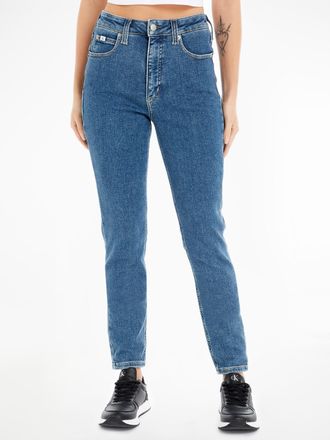 Calvin Klein Jeans Skinny-fit-Jeans CALVIN KLEIN JEANS HIGH RISE SKINNY, Damen, Gr. 29, L&auml;nge 30, blau (denim medium), Denim/Jeans, Obermaterial: 94% Baumwolle, 4% Elast