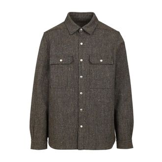 Rick Owens Heren, Jassen, Grijs, Maat: XL Katoen