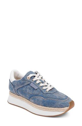 L'agence Ivone Platform Sneaker in Light Denim at Nordstrom, Size 5.5
