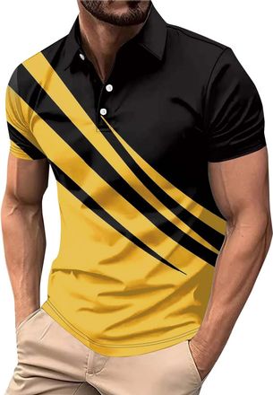 Generic Tshirts Women UK, Mens Polo Shirts Short Sleeve Breathable Golf Collar Buttoned Tops Gym Sport T Shirt Cotton T Shirts for Men UK Work Shirts Black T 