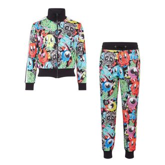 Philipp Plein Jumpsuits & Playsuits, Dames, Veelkleurig, S, Leer, Lil Monster Gang Trainingspak