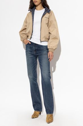 Sporty & Rich Prep Scholo Reversible Jacket, Womens, Beige