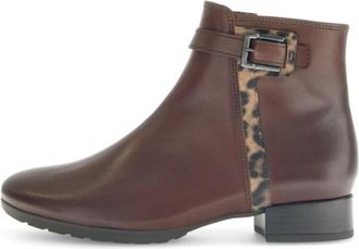 Gabor Elegante Enkellaarsjes - Dames - Enkellaarsjes - Bruin - 40 1/2 EU - Leer - Schoenen