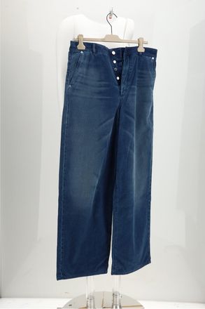 Dior Mens Trousers Velvet Blue Cotton