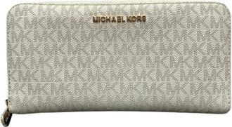 Michael Kors Pre-owned Wallets, female, White, Size: ONE SIZE Pre-owned Leather Long Wallet