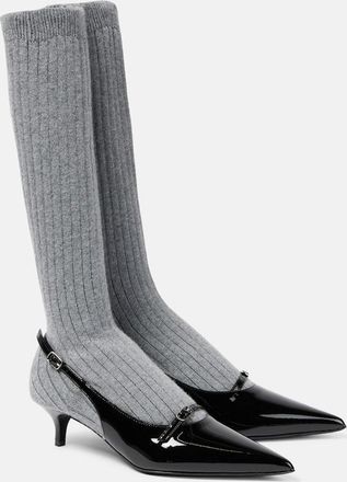 Magda Butrym Leather-trimmed sock boots