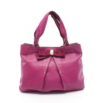 Ferragamo Purple Leather Tote Bag (Pre-Owned)