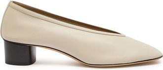 Le Monde Beryl LE Monde Beryl Luna 40 Leather Pumps - Ecru