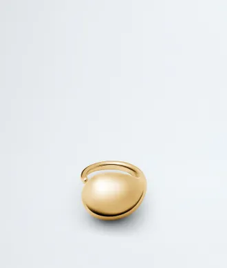 Bottega Veneta Drop Ring - Gold - Woman - 17 - 925 Sterling Silver