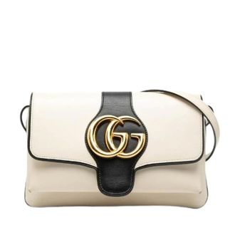 Gucci Pre-owned Cross Body Bags, female, White, Size: ONE SIZE Pre-owned GG Marmont Arli Leather Shoulder Bag
