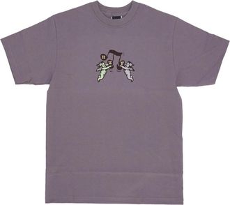 HUF Huf, Tops, Heren, Paars, L, Katoen, Korte Mouw Choke Tee Licht Pruim