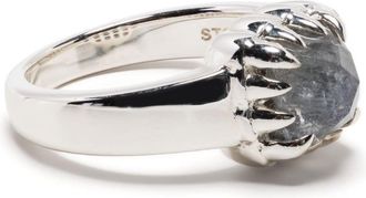 Stolen Girlfriends Club Baby Clawn moon stone ring - women - Moon Stone/Sterling Silver - L