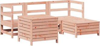 vidaXL Juego De Sof&aacute;s De Jard&iacute;n 5 Pzas Madera Maciza De Abeto Douglas Vidaxl