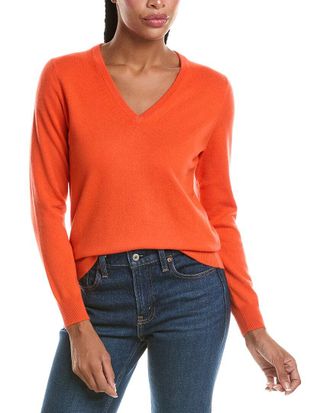 N.Peal N. PEAL Phoebe V-Neck 100% Cashmere Sweater