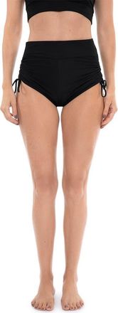 Coolibar Womens Ruche Swim Shorts - UPF 50+ Sun Protection - Bayshore in Black at Nordstrom, Size Medium
