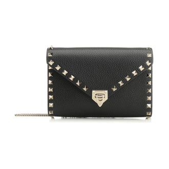 Valentino Garavani Rockstud Mini Clutch - female - Valentino Garavani - Cross Body Bags - Black - ONE SIZE - Bags