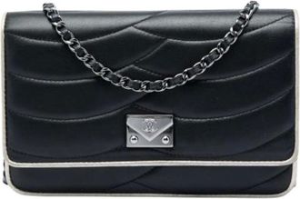 Chanel Pre-owned Wallet on Chain - Dames - Pre-owned - Zwart - Maat: ONE Size Zijde
