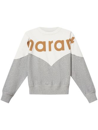 Isabel Marant Chevron-Patterned Knit Sweater with Bold Graphic by Isabel Marant &Eacute;toile