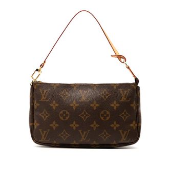 Louis Vuitton Pre-owned Womens Monogram Pochette Accessoires - Brown Textile - One Size