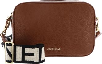 Coccinelle Tebe Crossover Bag Leather Cognac Brown