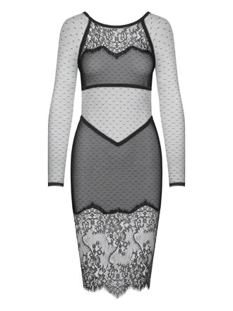Maison Close Jurk met bloemenkant - Zwart