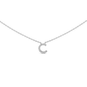 House of Brilliance 10K Gold Diamond Accent A-Z Block Initial Pendant Necklace
